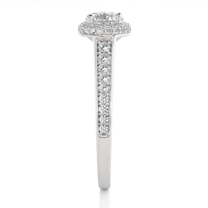 Multi Halo Soitaire Ring