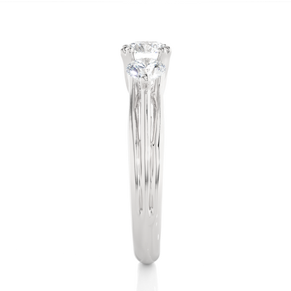 Triad Solitaire Ring