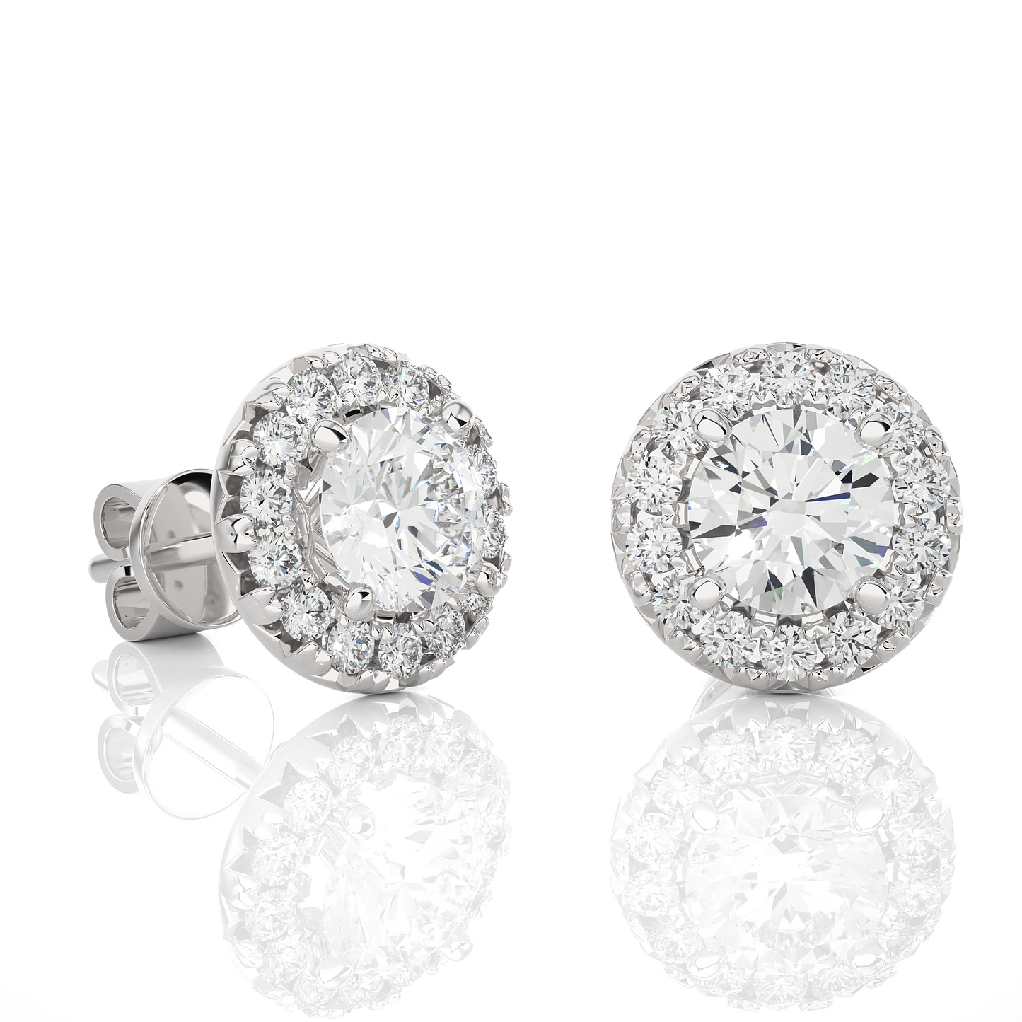 Vintage Halo Studs Earrings