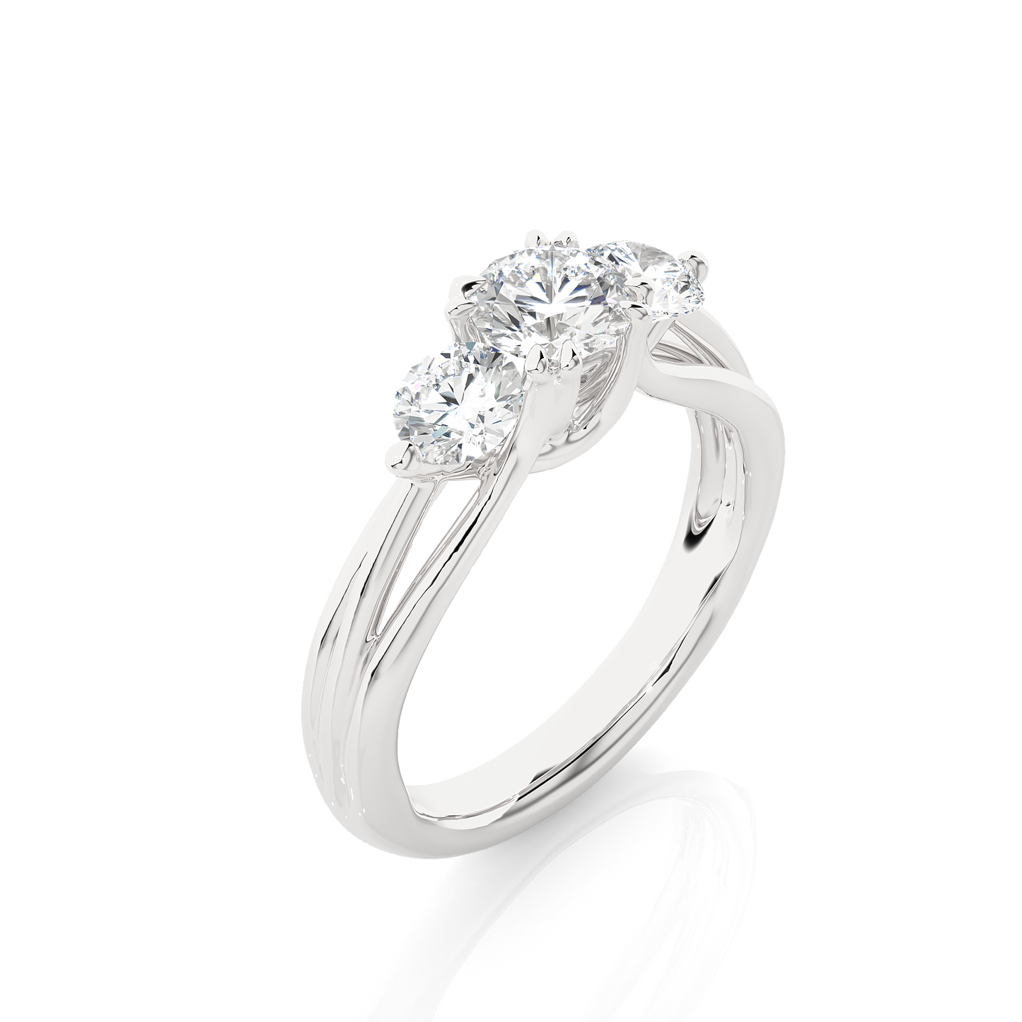 Triad Solitaire Ring