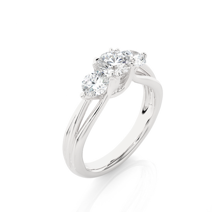 Triad Solitaire Ring
