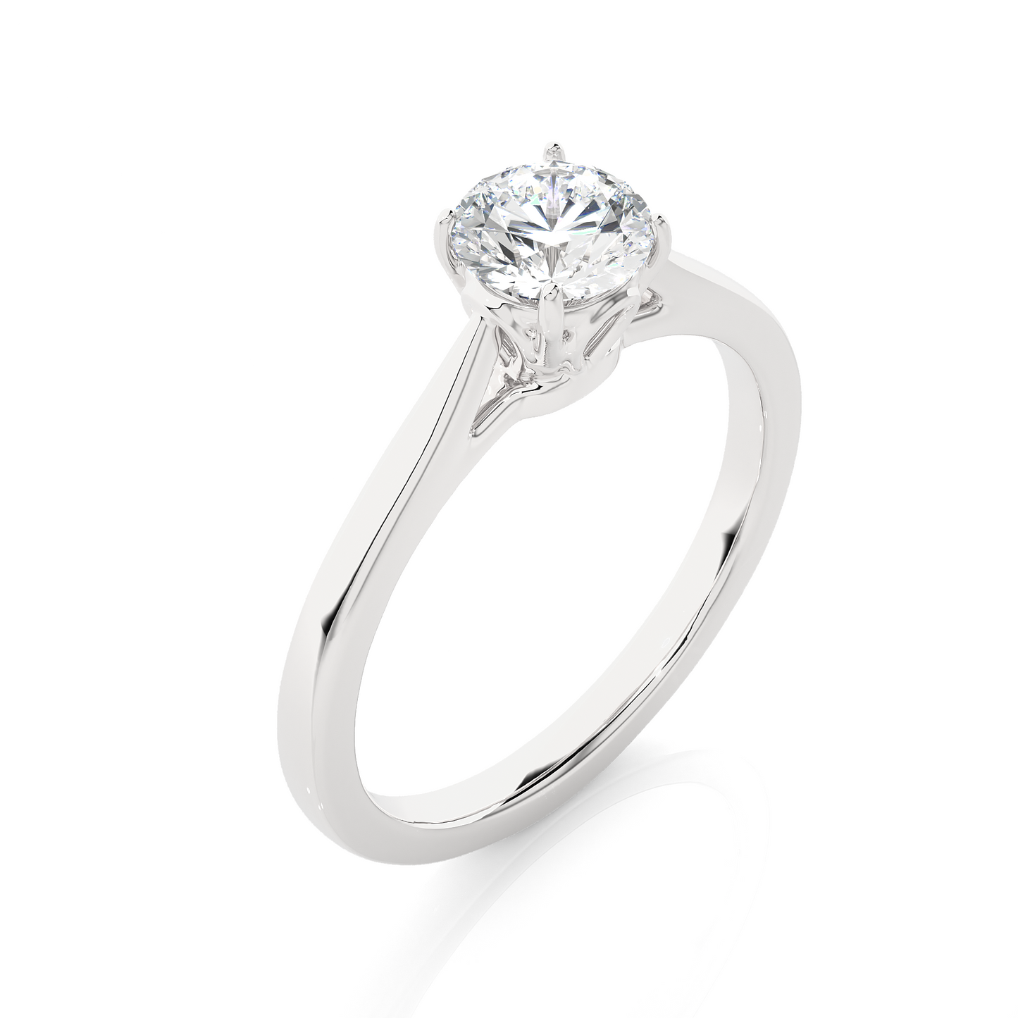 Crowned Solitaire Ring
