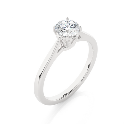 Crowned Solitaire Ring