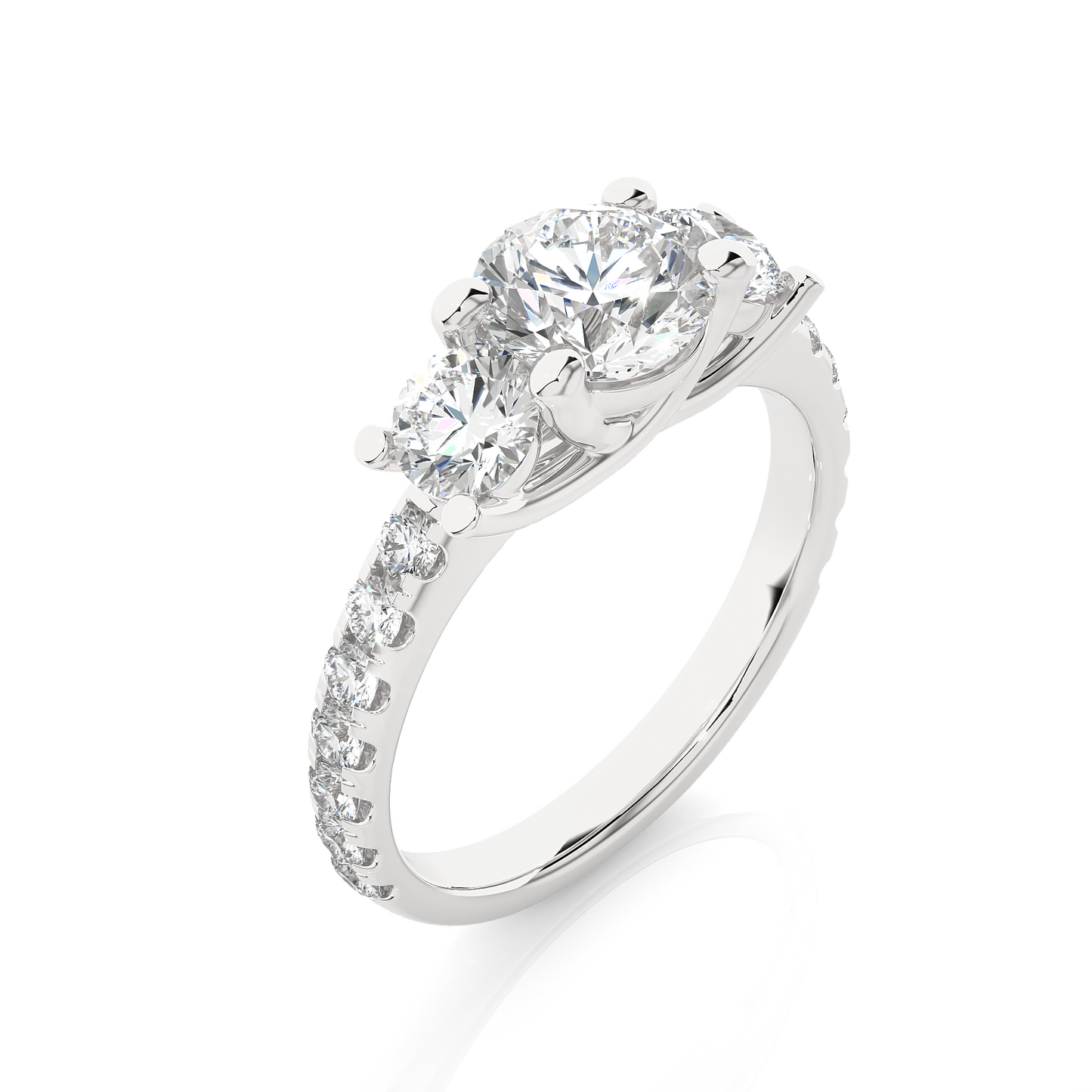 Bridal Three Stone Ring
