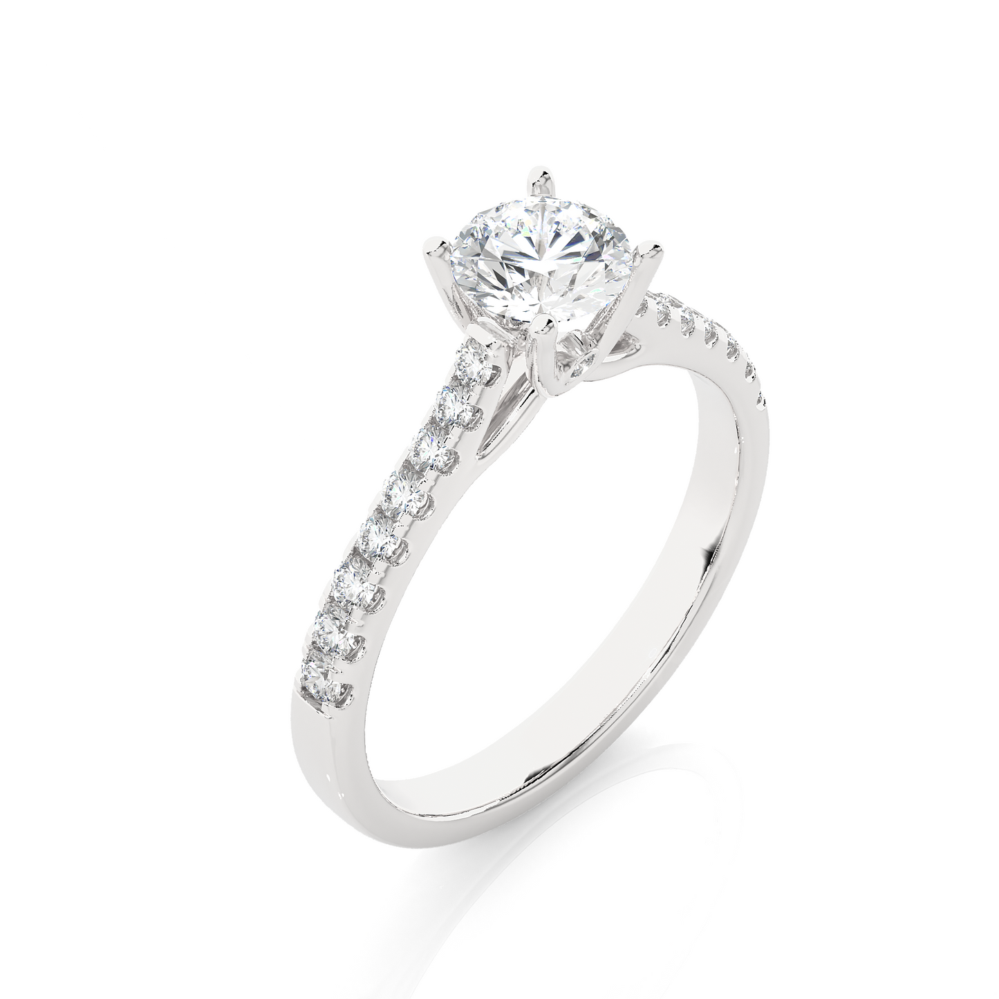 Grandeur Side Stone Ring