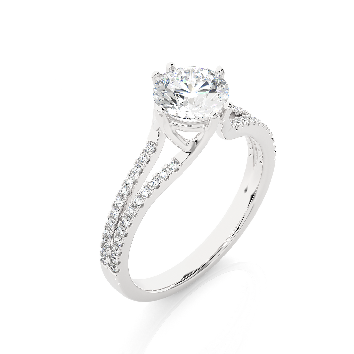 Double Lined Solitaire Ring