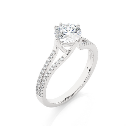 Double Lined Solitaire Ring