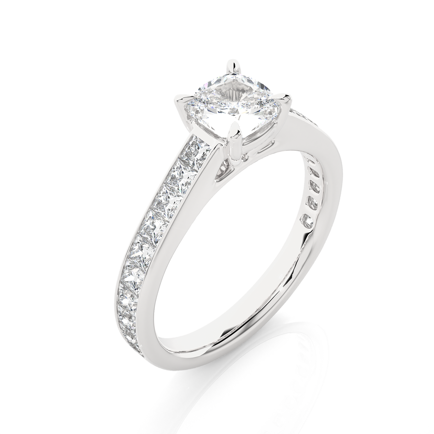 Velvet Cushion Side Stone Ring