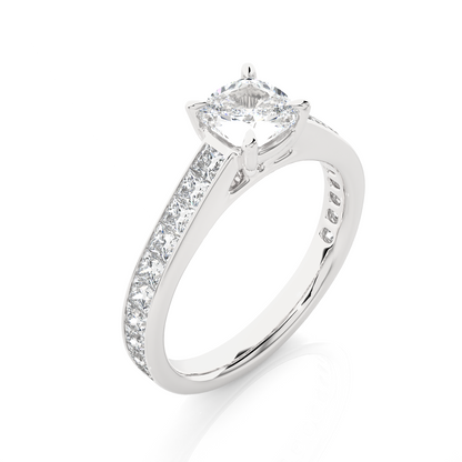 Velvet Cushion Side Stone Ring