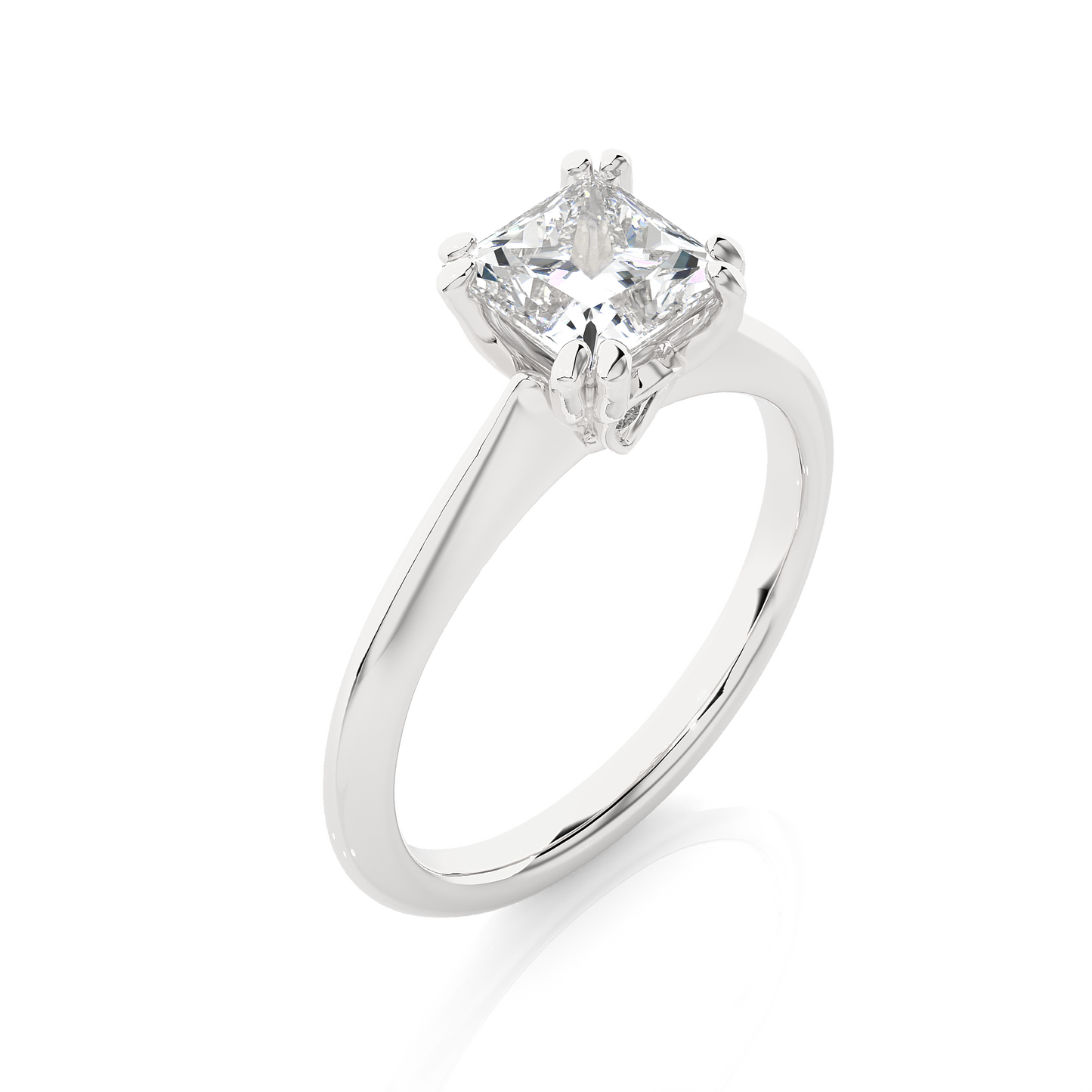 Classic Princess Solitaire Ring