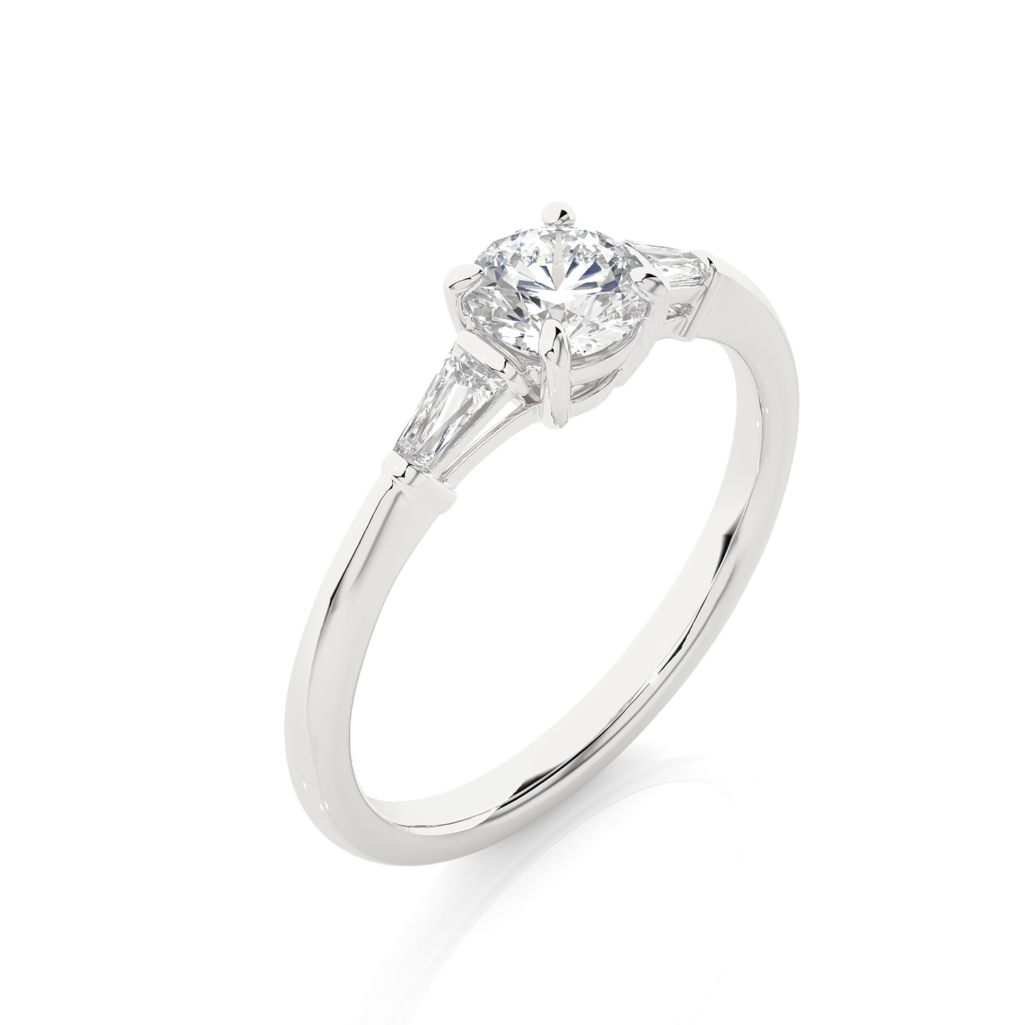 Feather Solitaire Ring