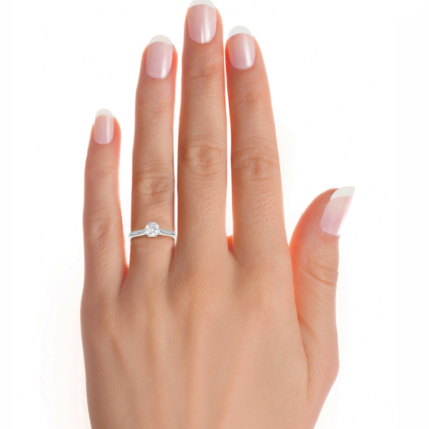 Crowned Solitaire Ring