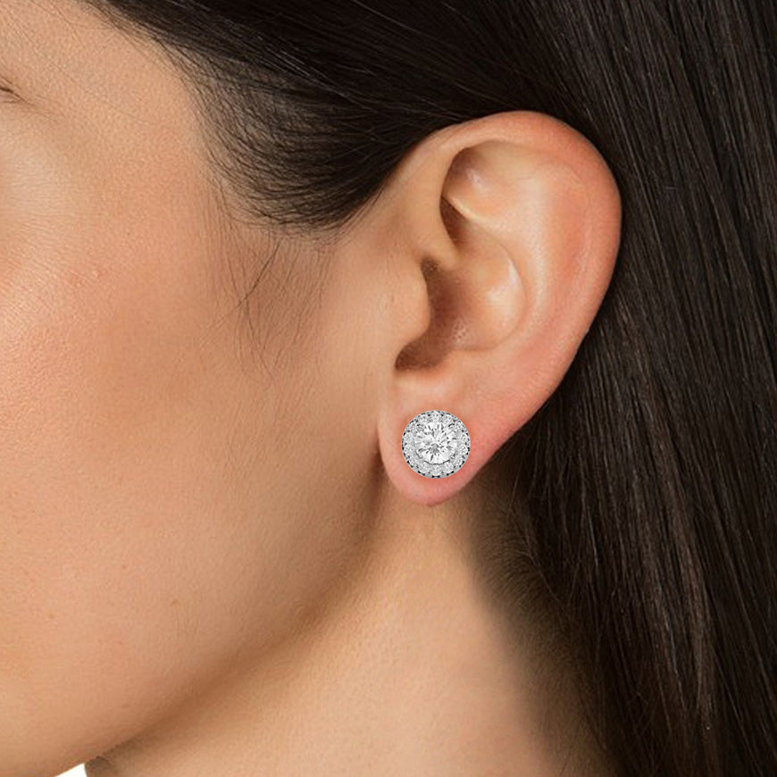 Vintage Halo Studs Earrings