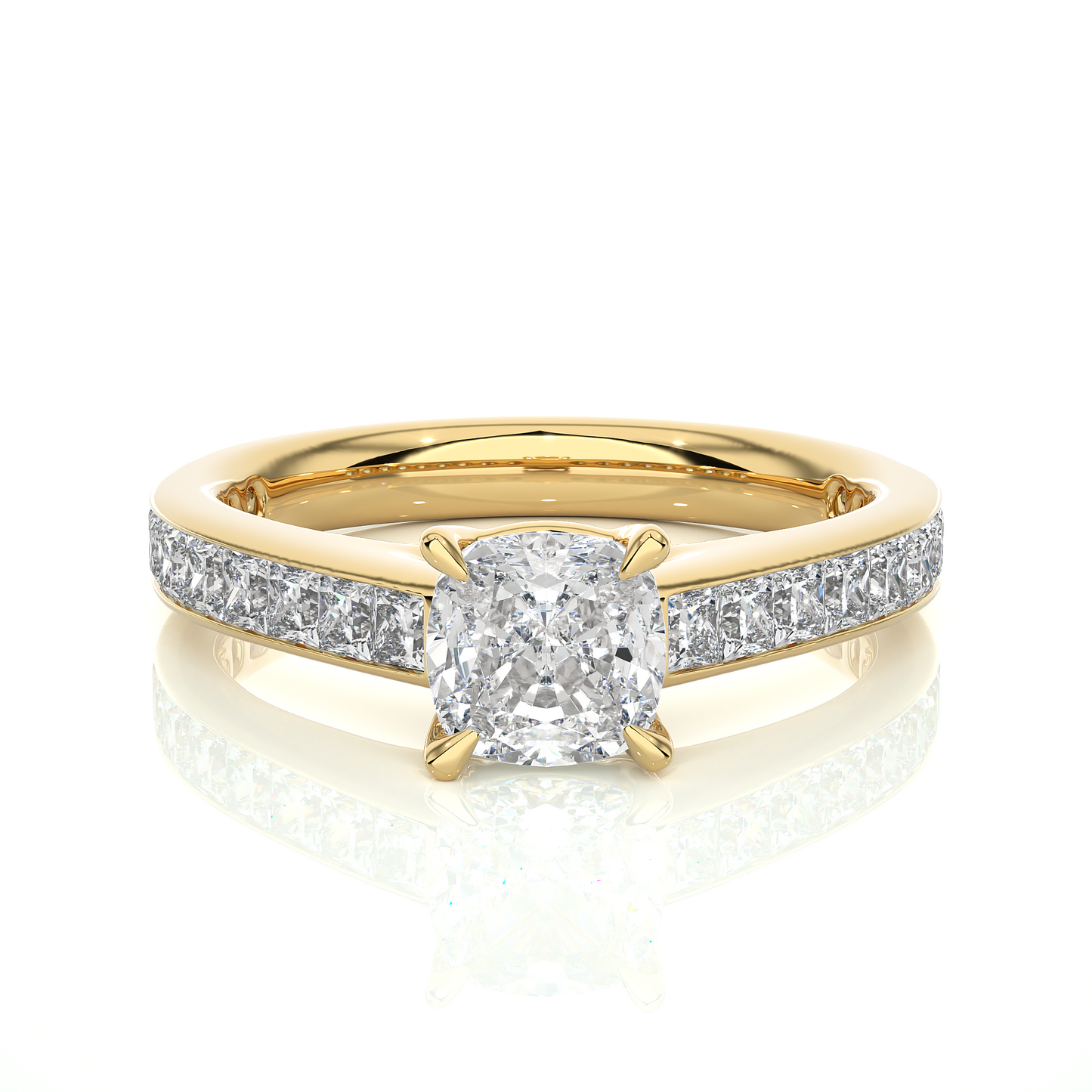 Velvet Cushion Side Stone Ring