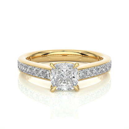Velvet Cushion Side Stone Ring