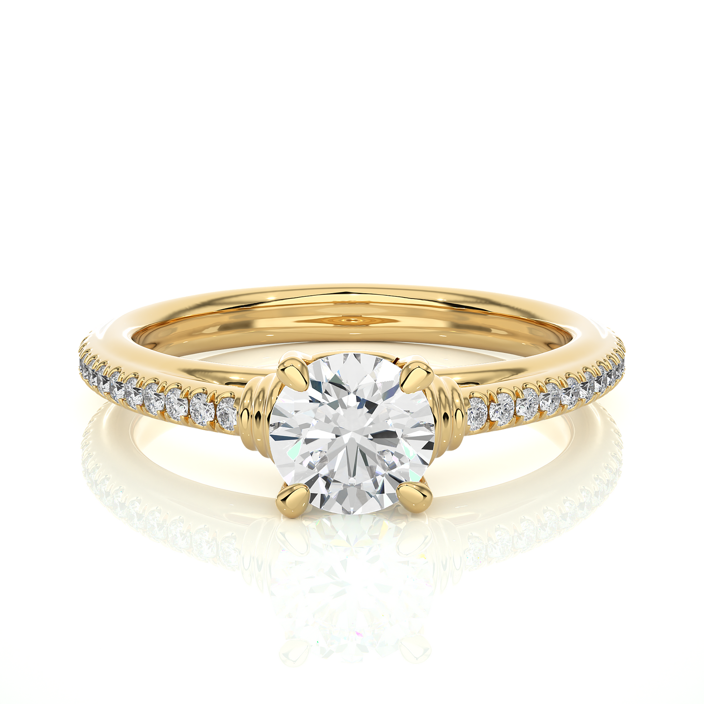 Luminaire Side Stone Ring