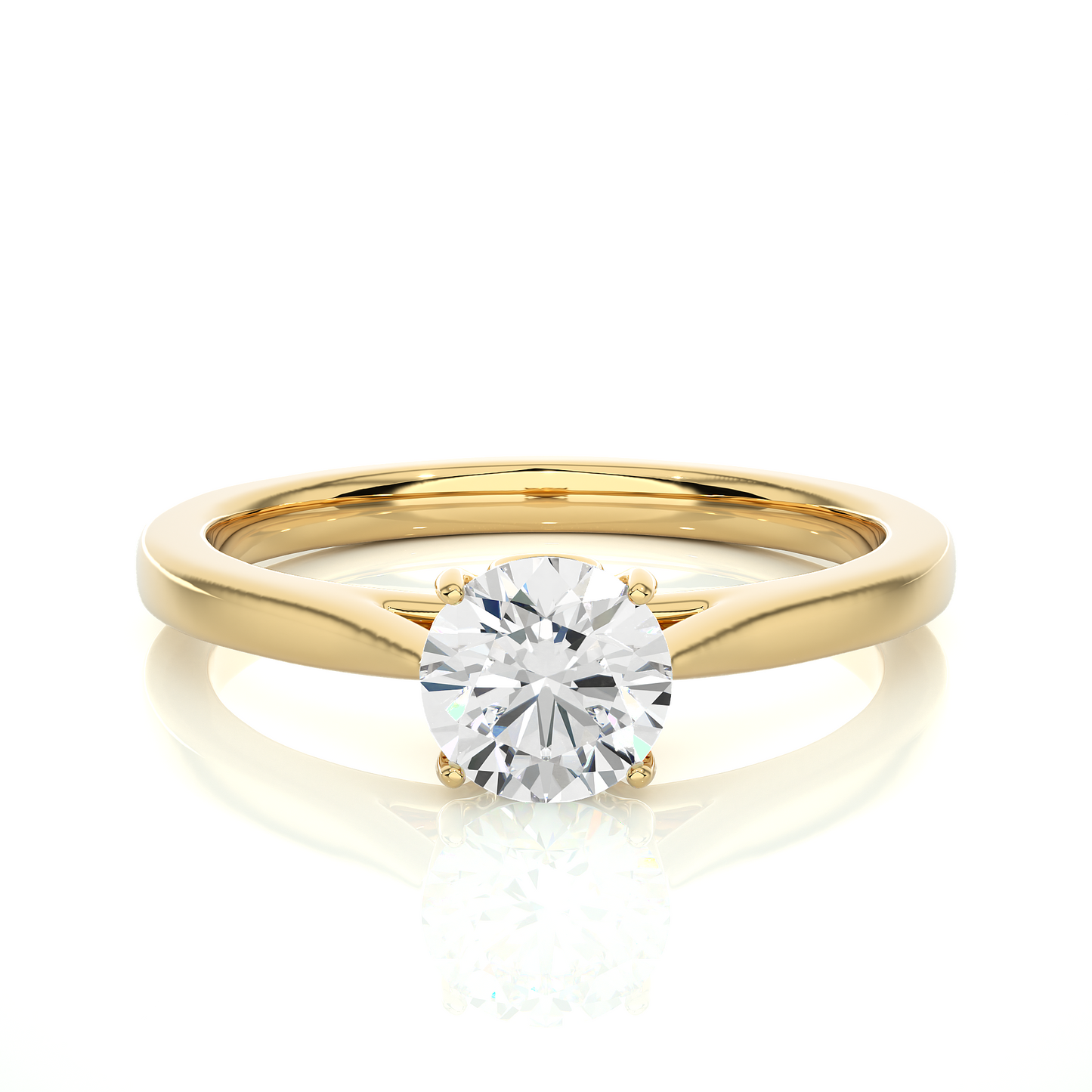 Crowned Solitaire Ring