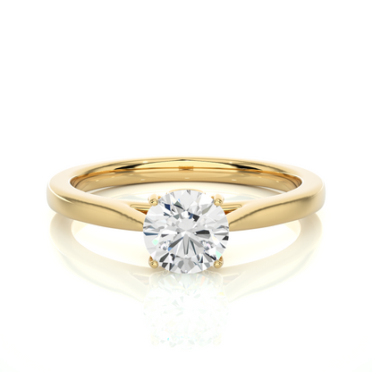 Crowned Solitaire Ring