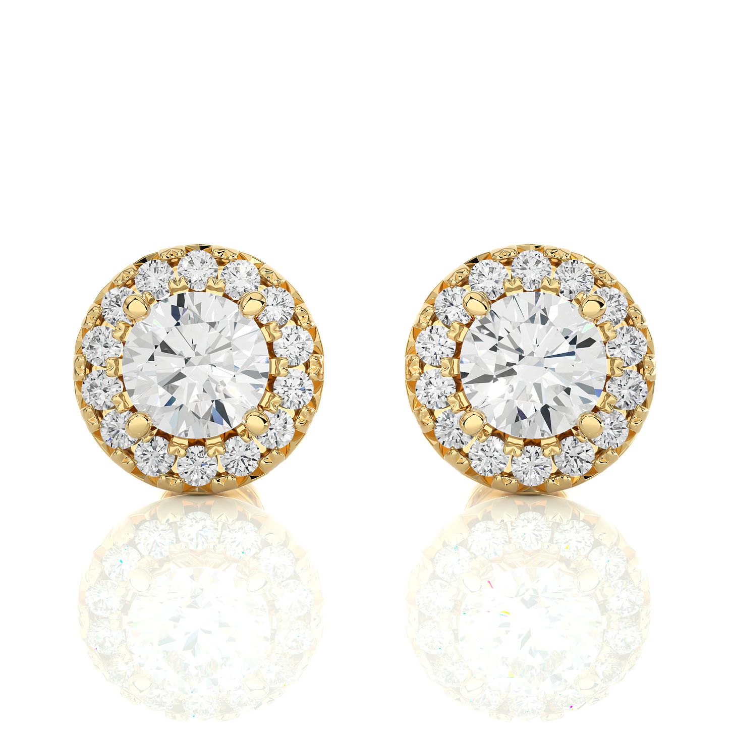Vintage Halo Studs Earrings