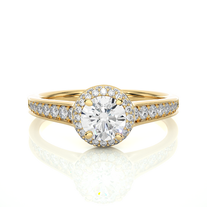 Multi Halo Soitaire Ring