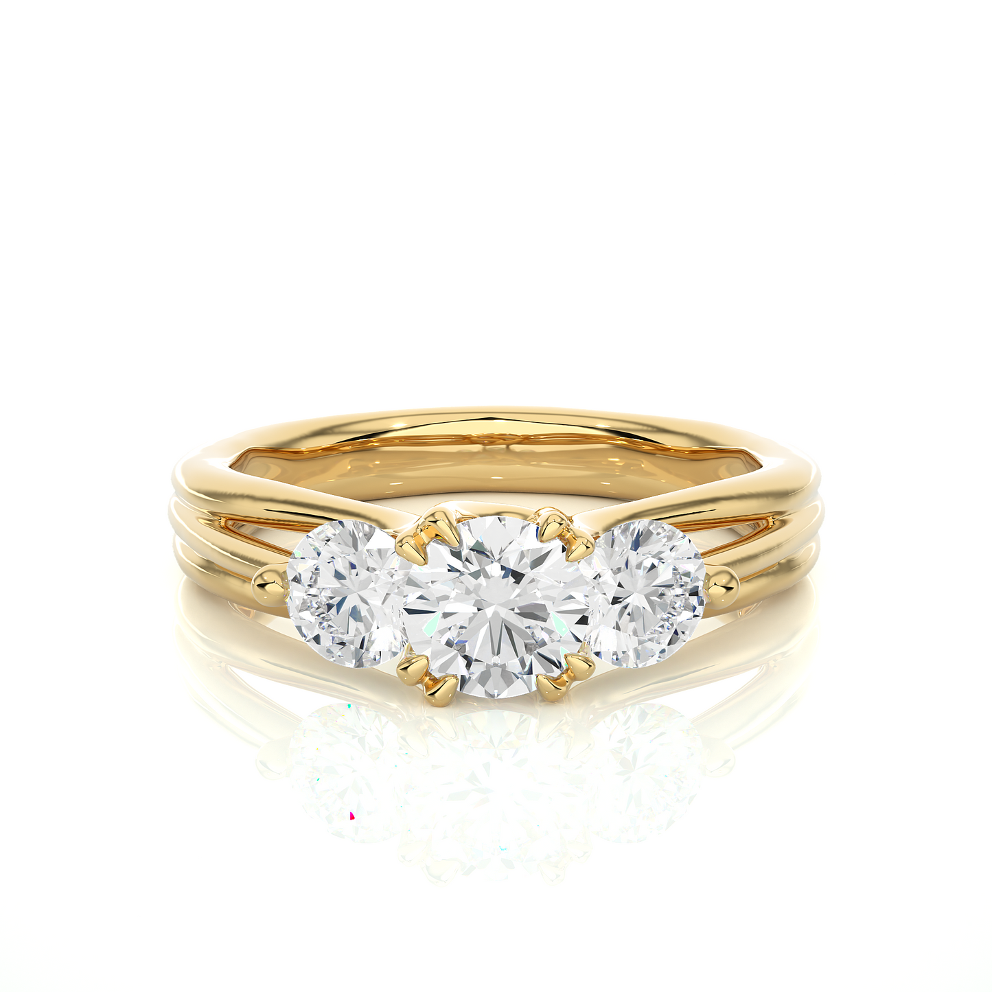 Triad Solitaire Ring