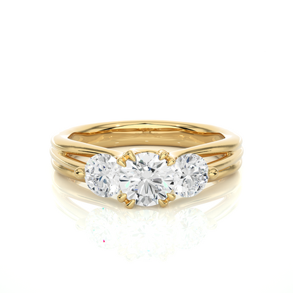 Triad Solitaire Ring