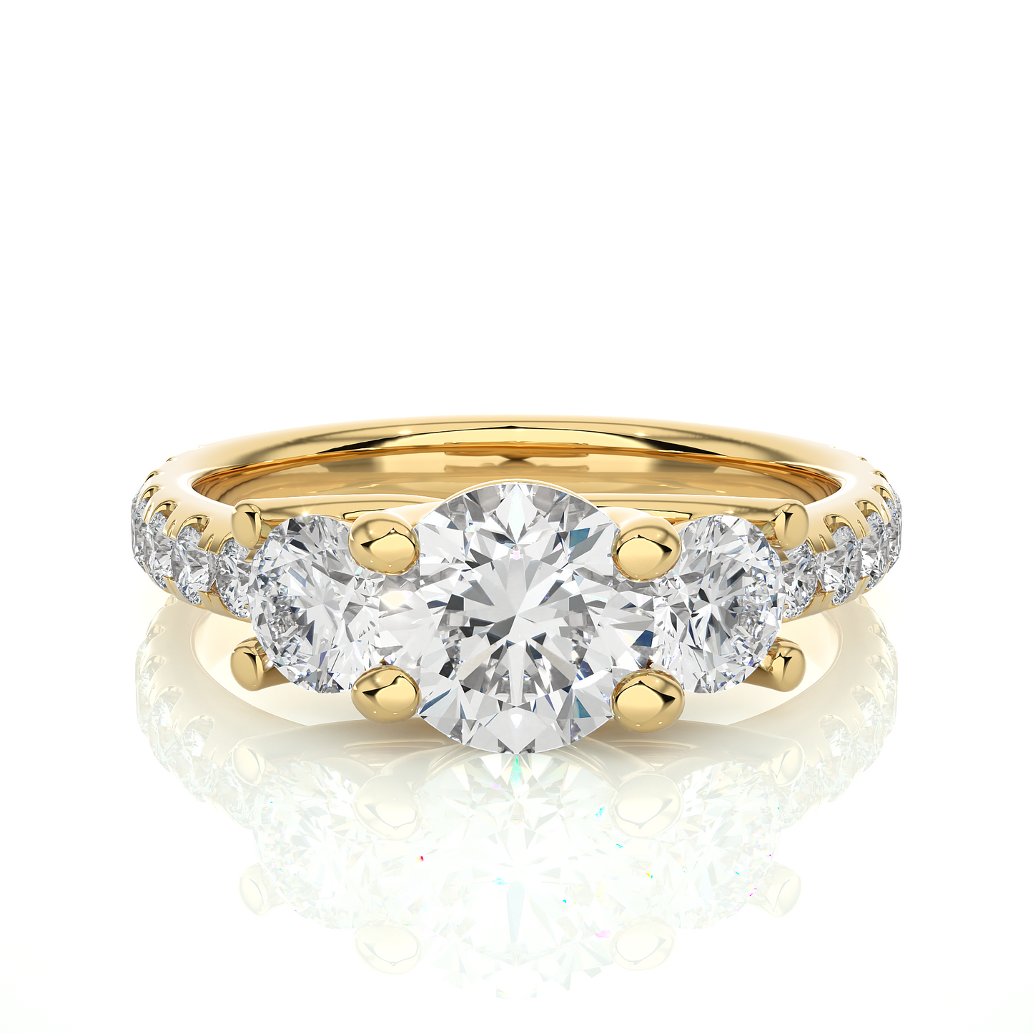 Bridal Three Stone Ring