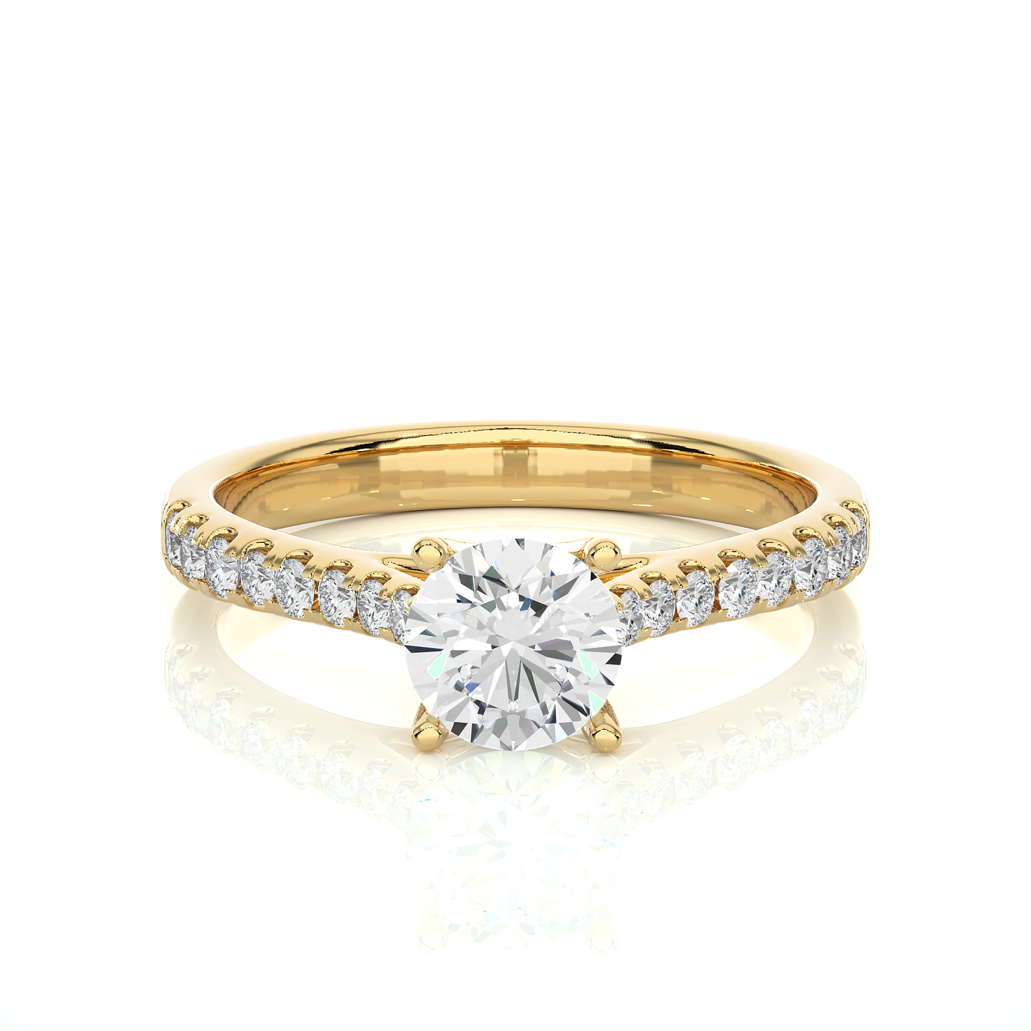 Grandeur Side Stone Ring