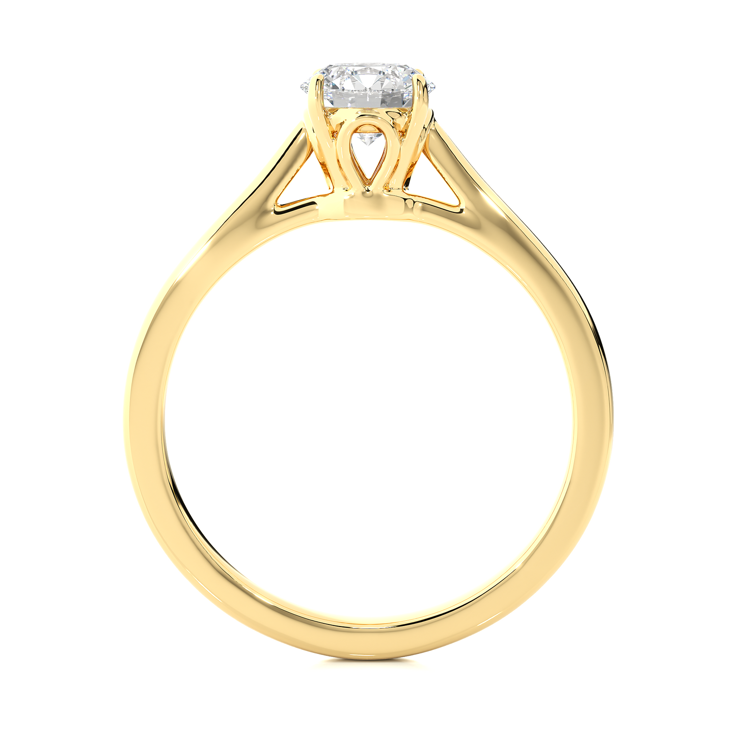 Crowned Solitaire Ring