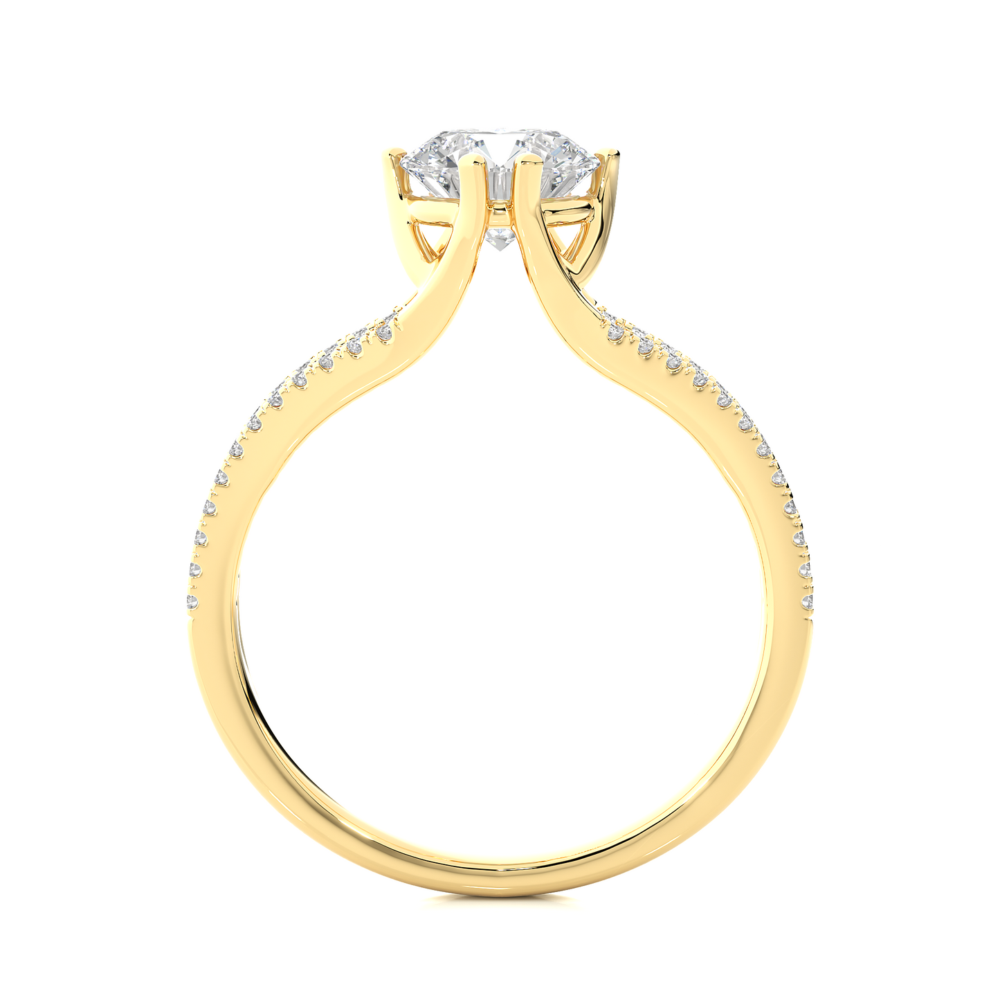 Double Lined Solitaire Ring