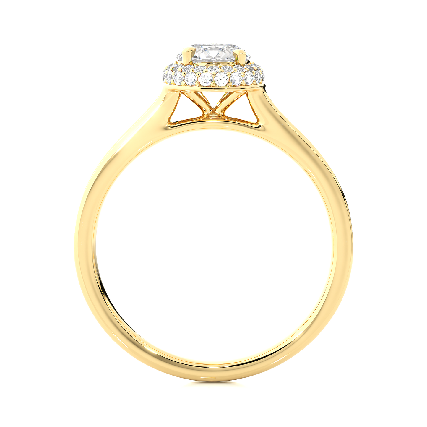 Multi Halo Soitaire Ring