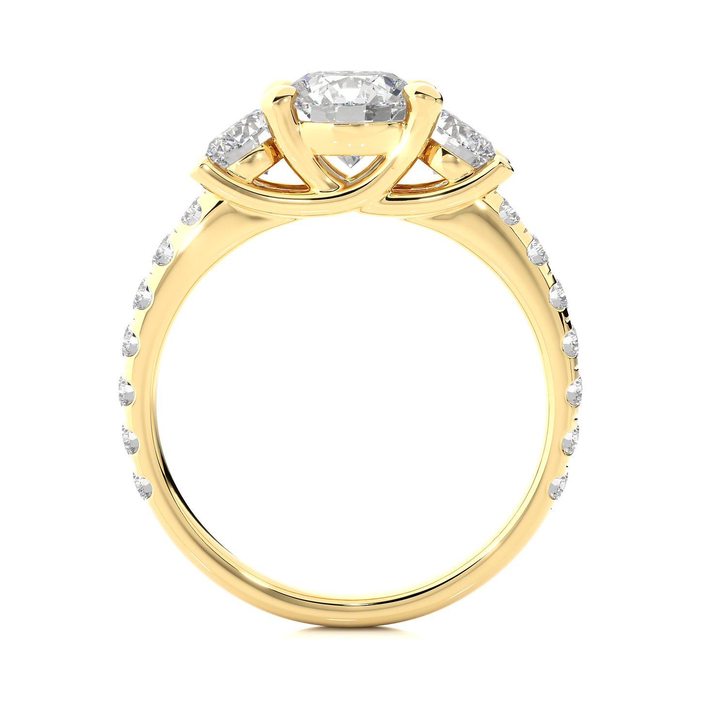 Bridal Three Stone Ring
