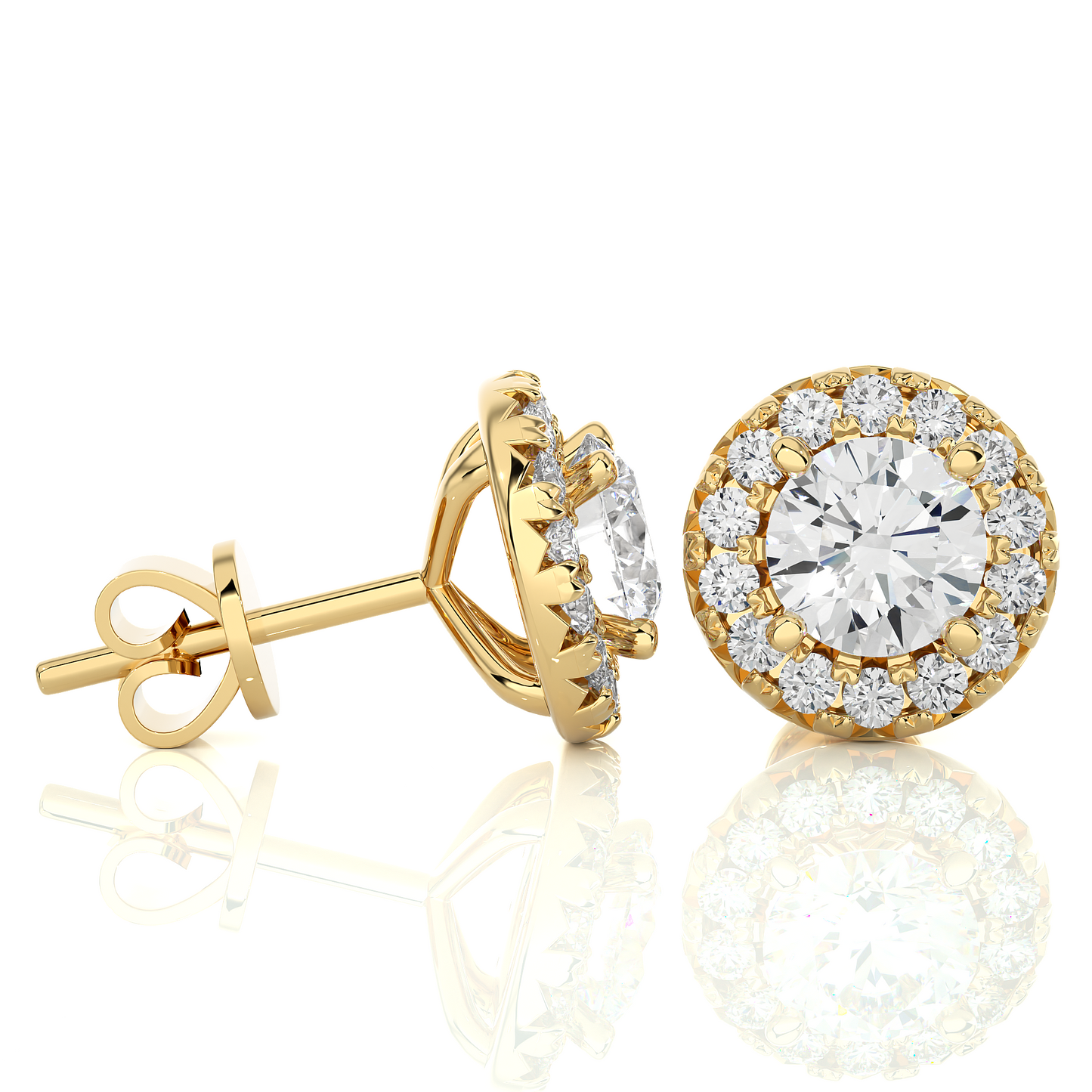 Vintage Halo Studs Earrings