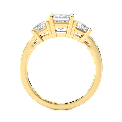 Three Stone Ring With Sides