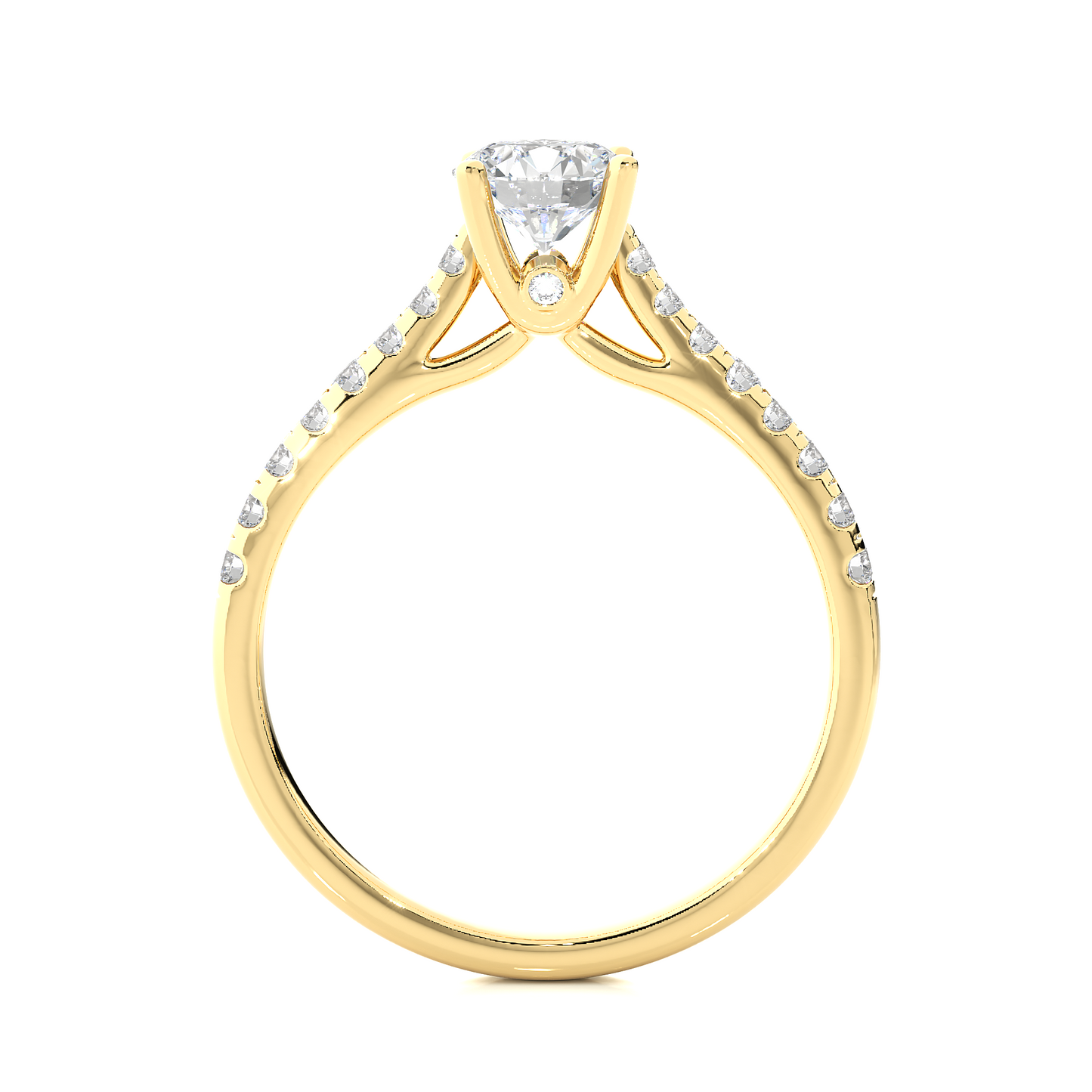 Grandeur Side Stone Ring
