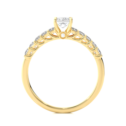 Monarch Princess Side Stone Ring