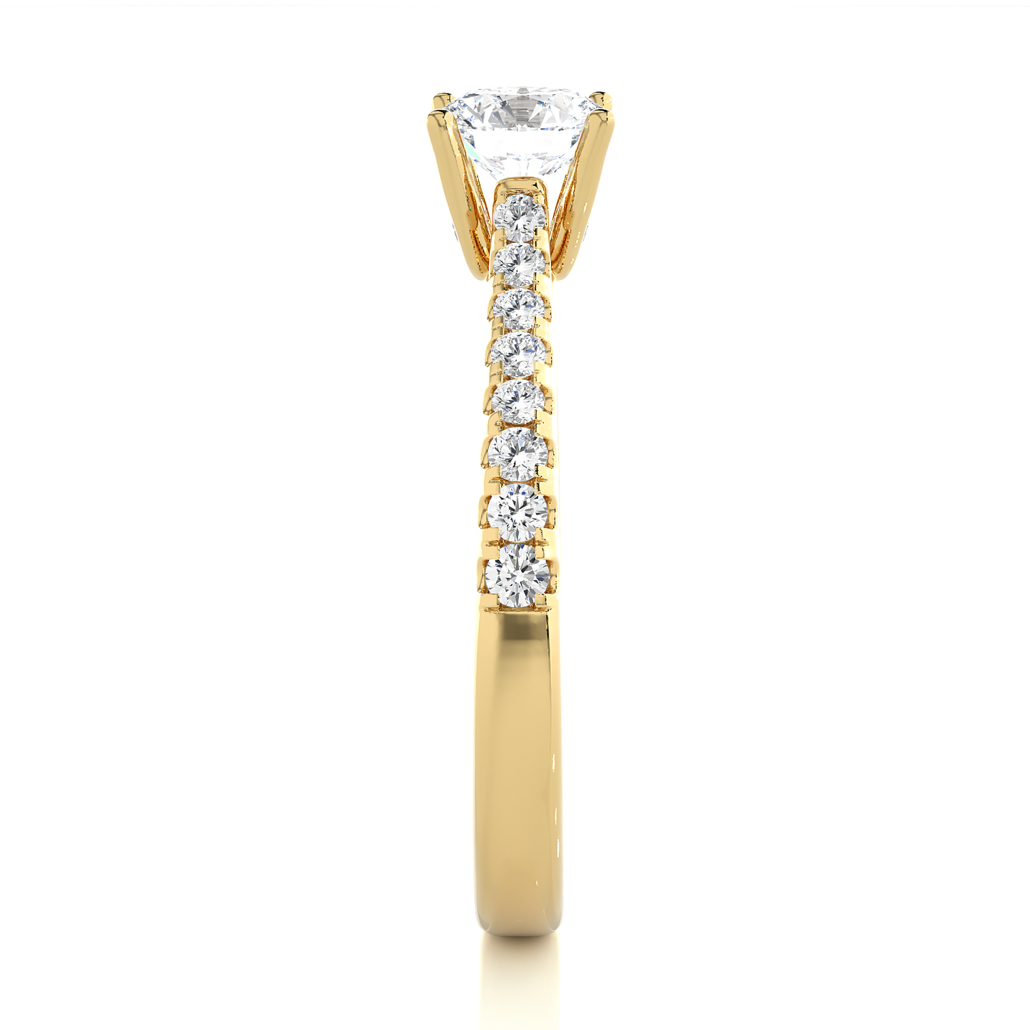 Grandeur Side Stone Ring