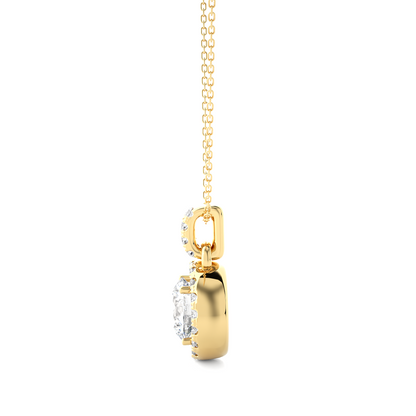 Lunessa Round Pendant With Halo With Chain