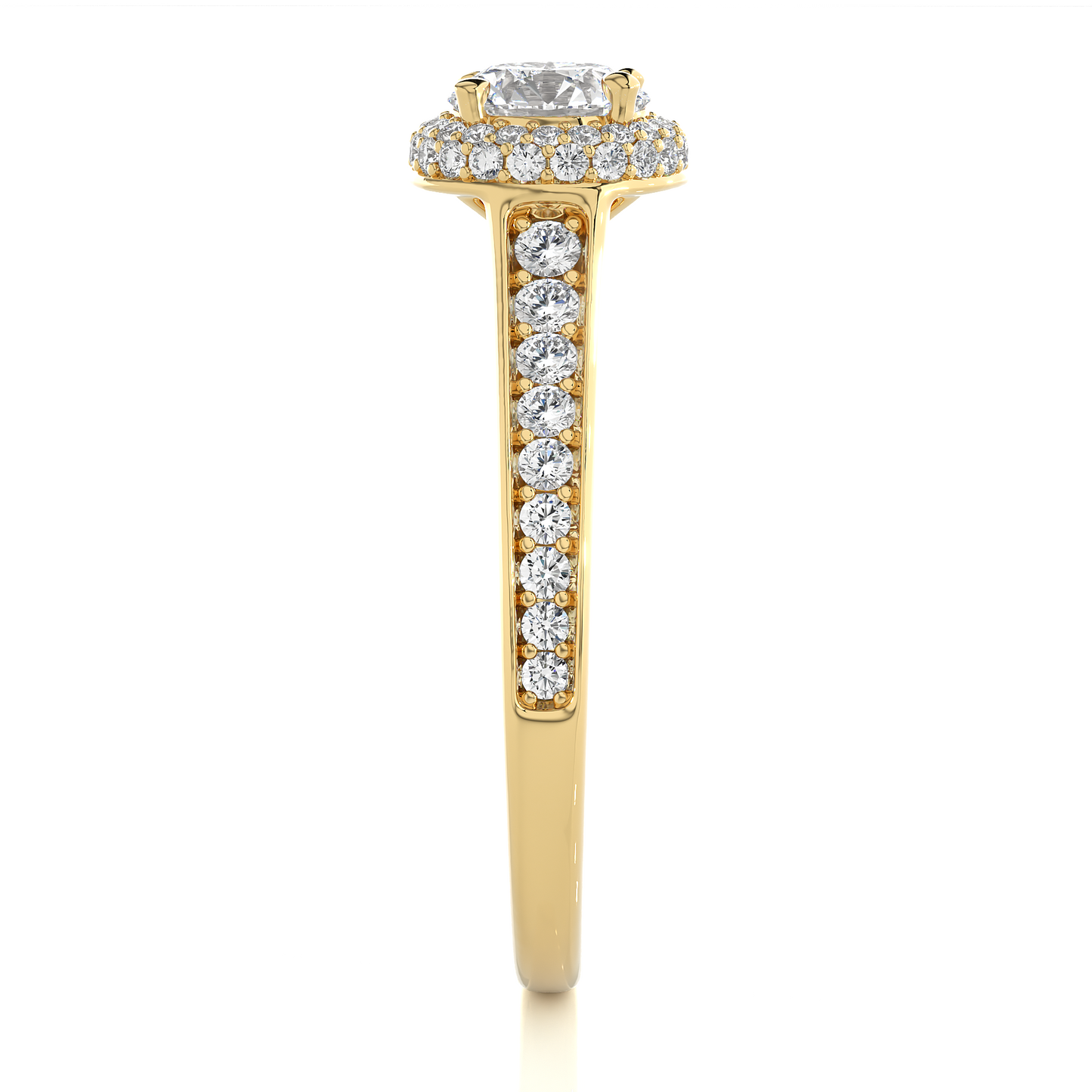 Multi Halo Soitaire Ring