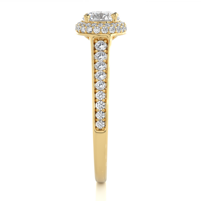 Multi Halo Soitaire Ring