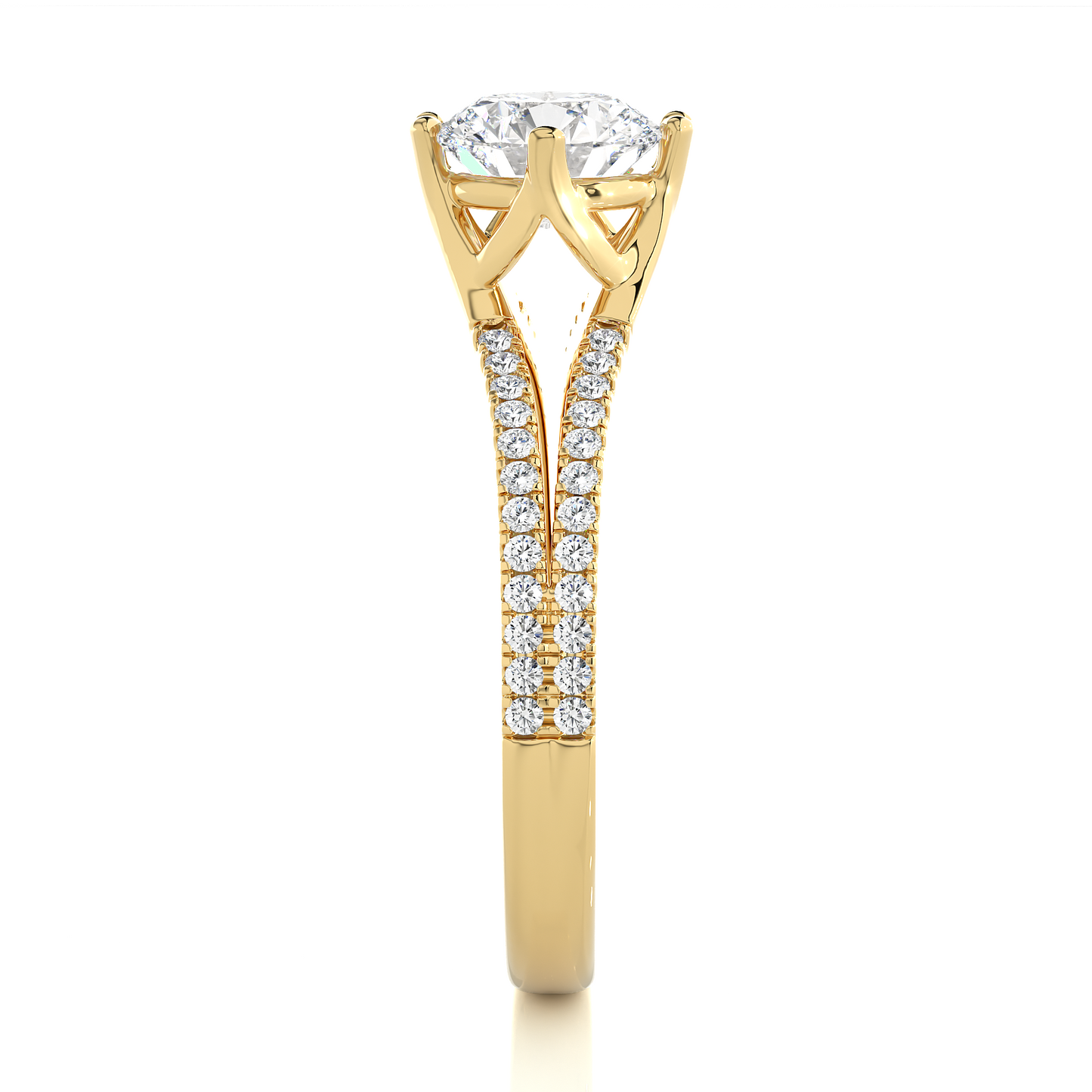 Double Lined Solitaire Ring