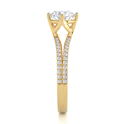 Double Lined Solitaire Ring