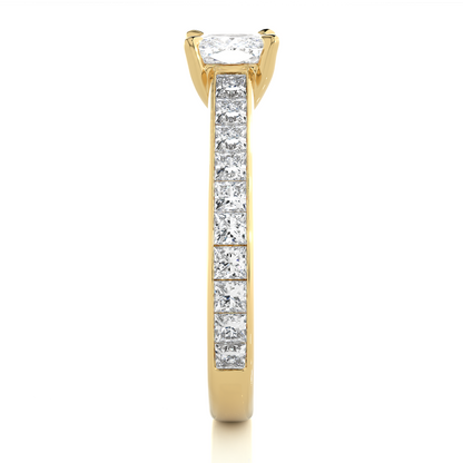 Velvet Cushion Side Stone Ring
