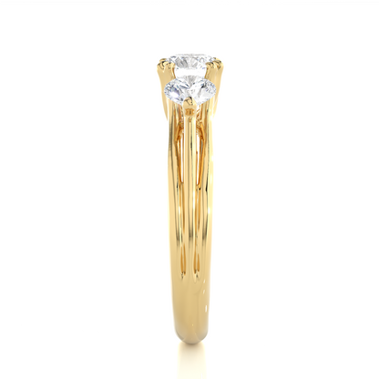Triad Solitaire Ring