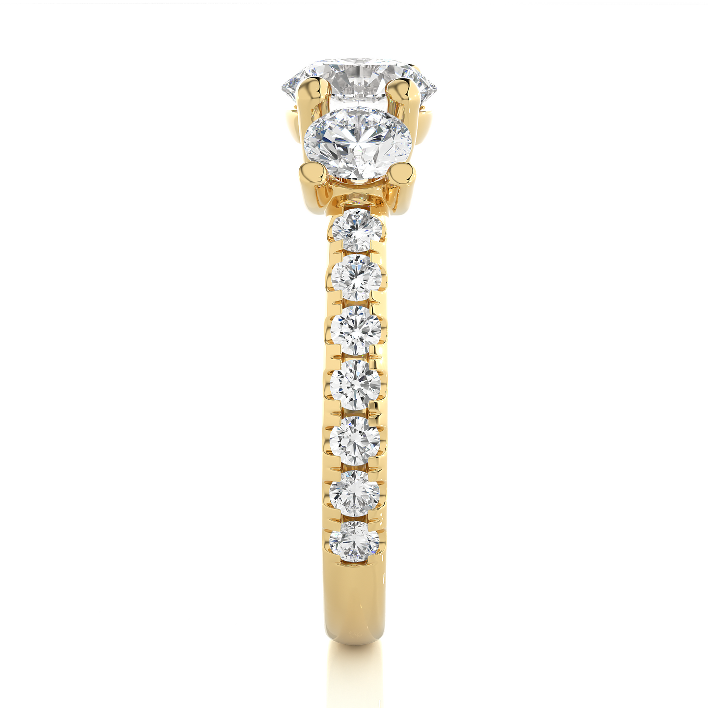 Bridal Three Stone Ring