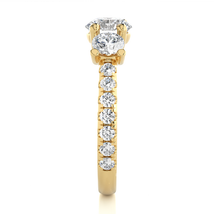 Bridal Three Stone Ring