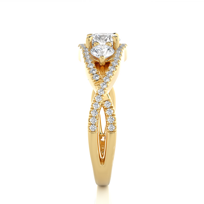 Triplet Side Stone Ring