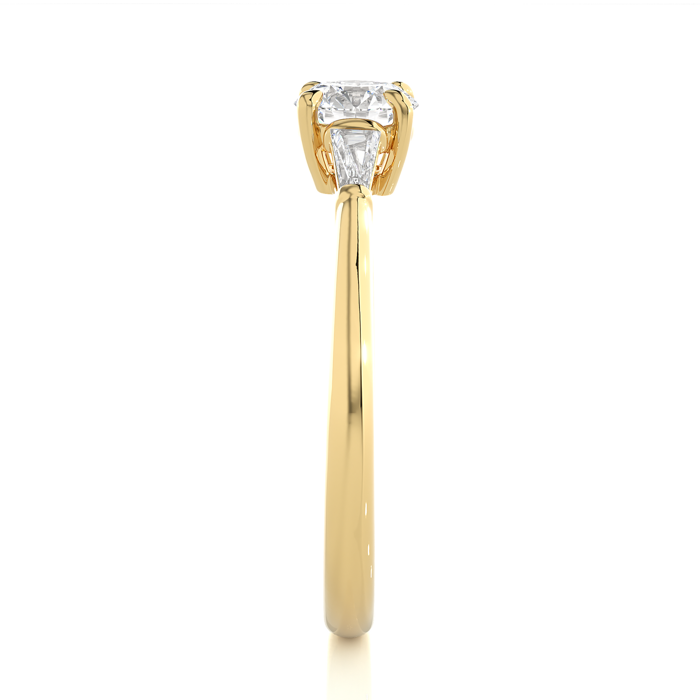 Feather Solitaire Ring