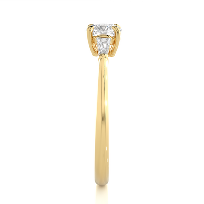 Feather Solitaire Ring
