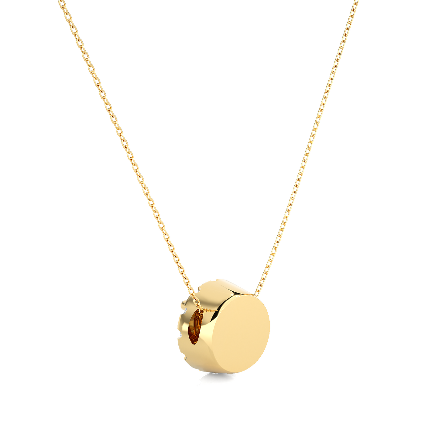 Classic Halo Pendant With Chain